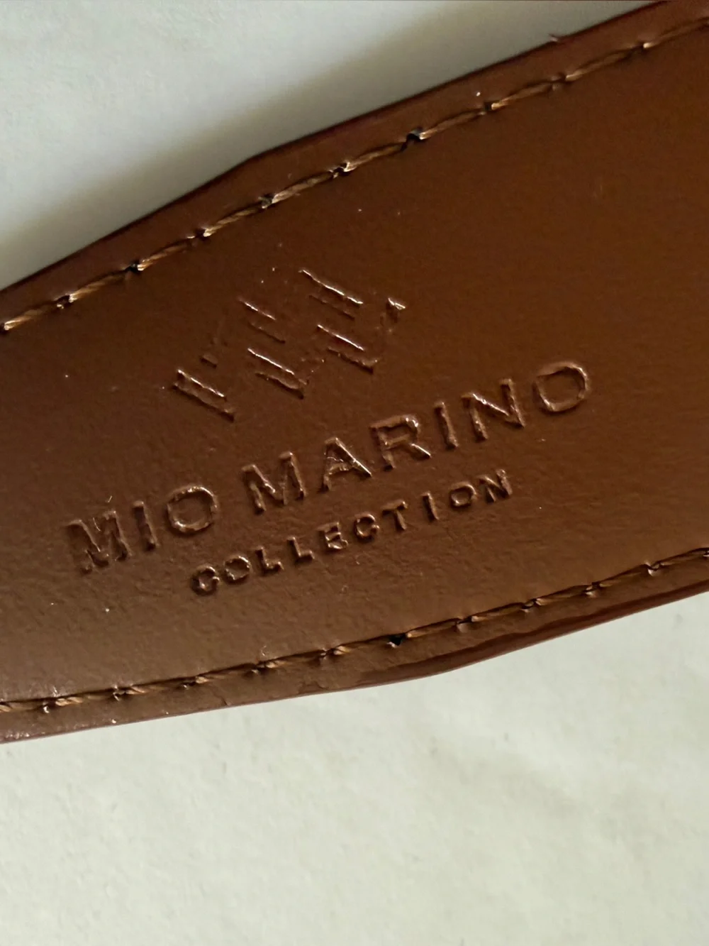 Men's Tan Real Leather Dress Belt with Brushed Metal Buckle XL 44